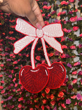 Red & White Cherry Sequin Patch
